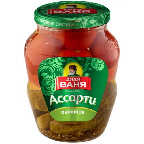 Ассорти Дядя Ваня овощное, 680 гр., стекло