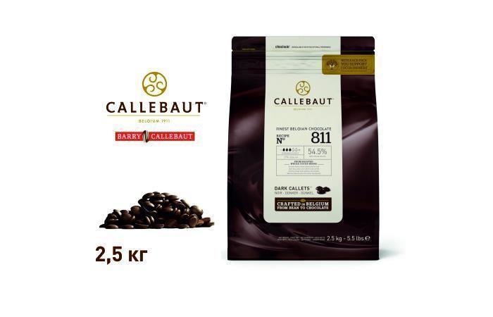 Шоколад темный 54,5% какао (811-E0-D94) , , Callebaut, 400 гр., металлизированный пакет