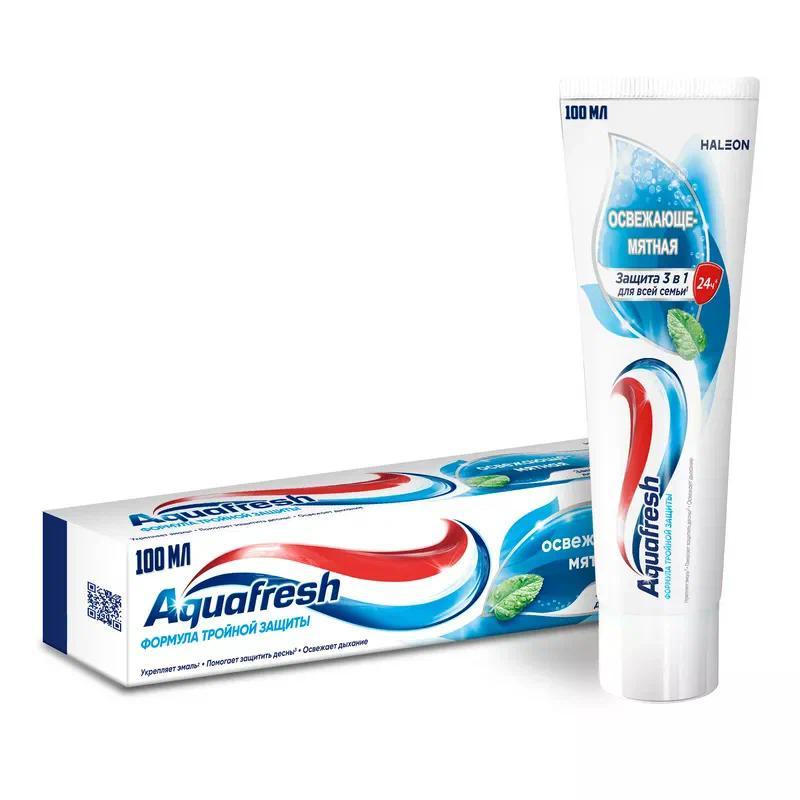 Зубная паста Aquafresh освежающая -мятная синяя 125 мл., туба
