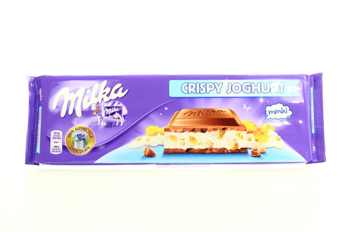 Шоколад Milka молочный хлопья и йогурт 300 гр., флоу-пак