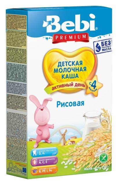 Каша Bebi Premium Рисовая молочная с 4 месяцев