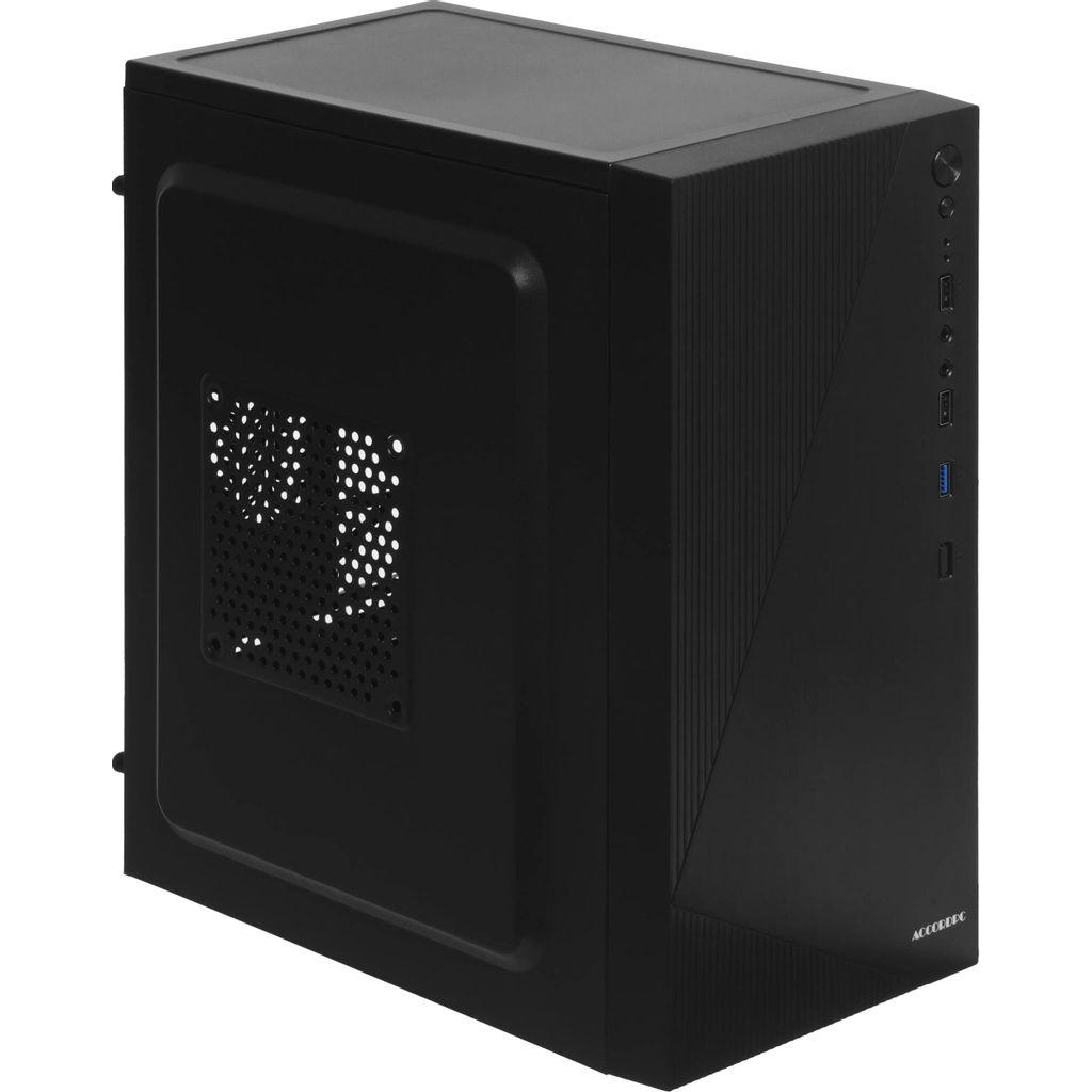Корпус mATX Accord ACC-XA09, Mini-Tower, без БП, черный
