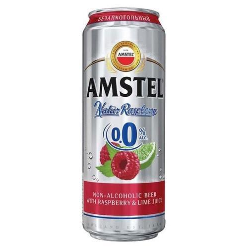 Пивной напиток Amstel малина лайм безалкогольный пастеризованный нефильтрованный 430 мл., ж/б