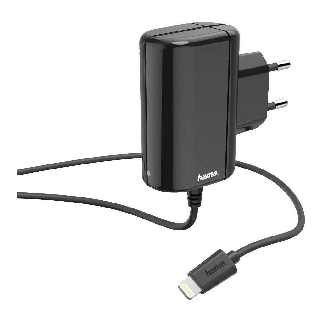 Сетевое зарядное устройство HAMA H-183267, 8-pin Lightning, 5Вт, 1A, черный [00183267]