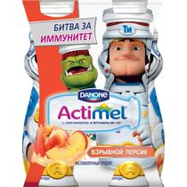 Актимель Продукт кисломолочный, обогащ. Детский Персиковый 2,5% 100г