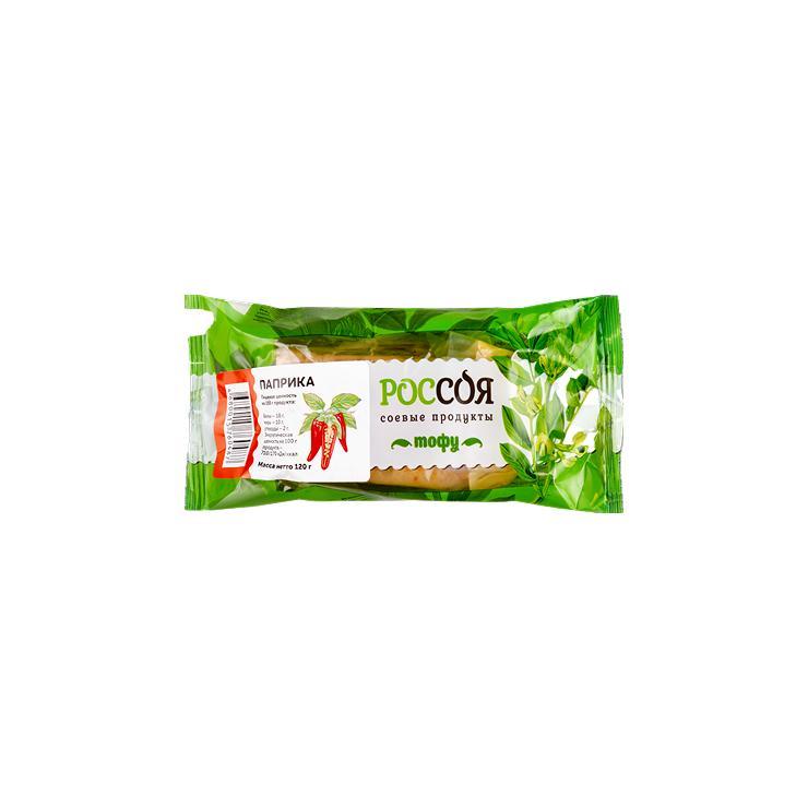 Продукт соевый Россоя тофу паприка 10% 120 гр., флоу-пак