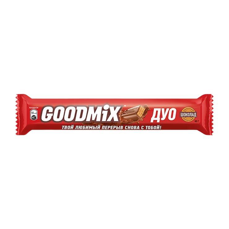 Батончик шоколадный Goodmix DUO Ориджинал 40 гр., флоу-пак