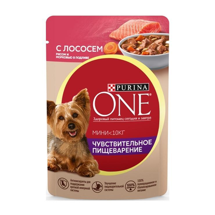 Корм для собак влажный Purina ONE MINI лосось 85 гр., пауч