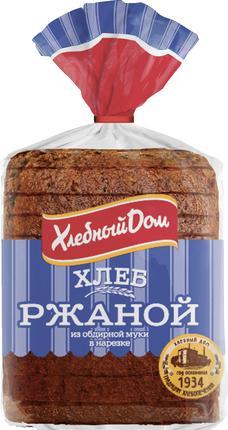 Хлеб Хлебный Дом Ржаной обдирный нарезка 400 гр., пакет