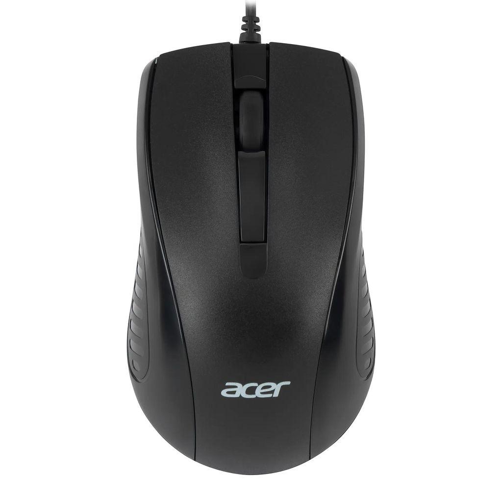 Мышь проводная Acer OMW136, оптическая, USB, 1200dpi, черный [zl.mceee.01a]