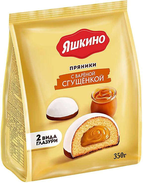 Пряники Яшкино с вареной сгущенкой 350 гр., флоу-пак