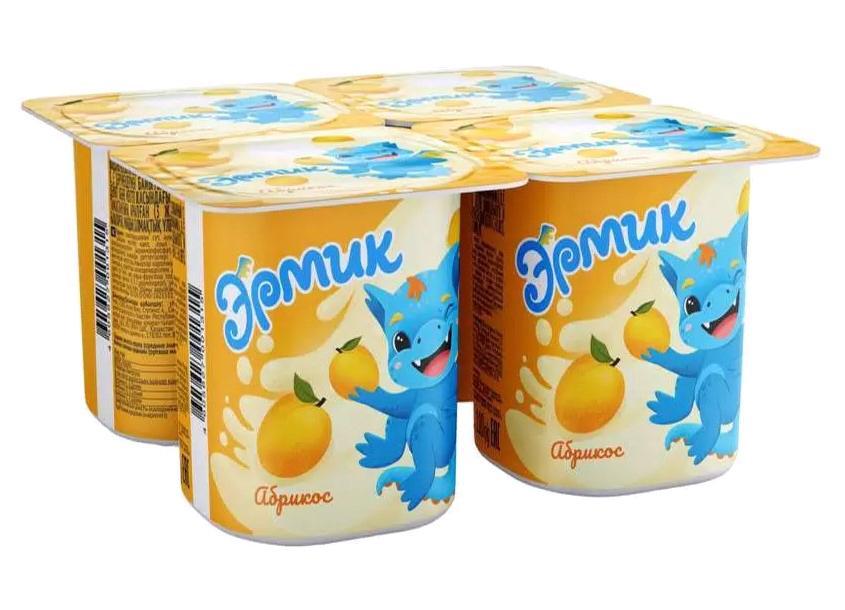 Продукт йогуртный Ehrmann Эрмик абрикос 2,5% 110 гр., ПЭТ