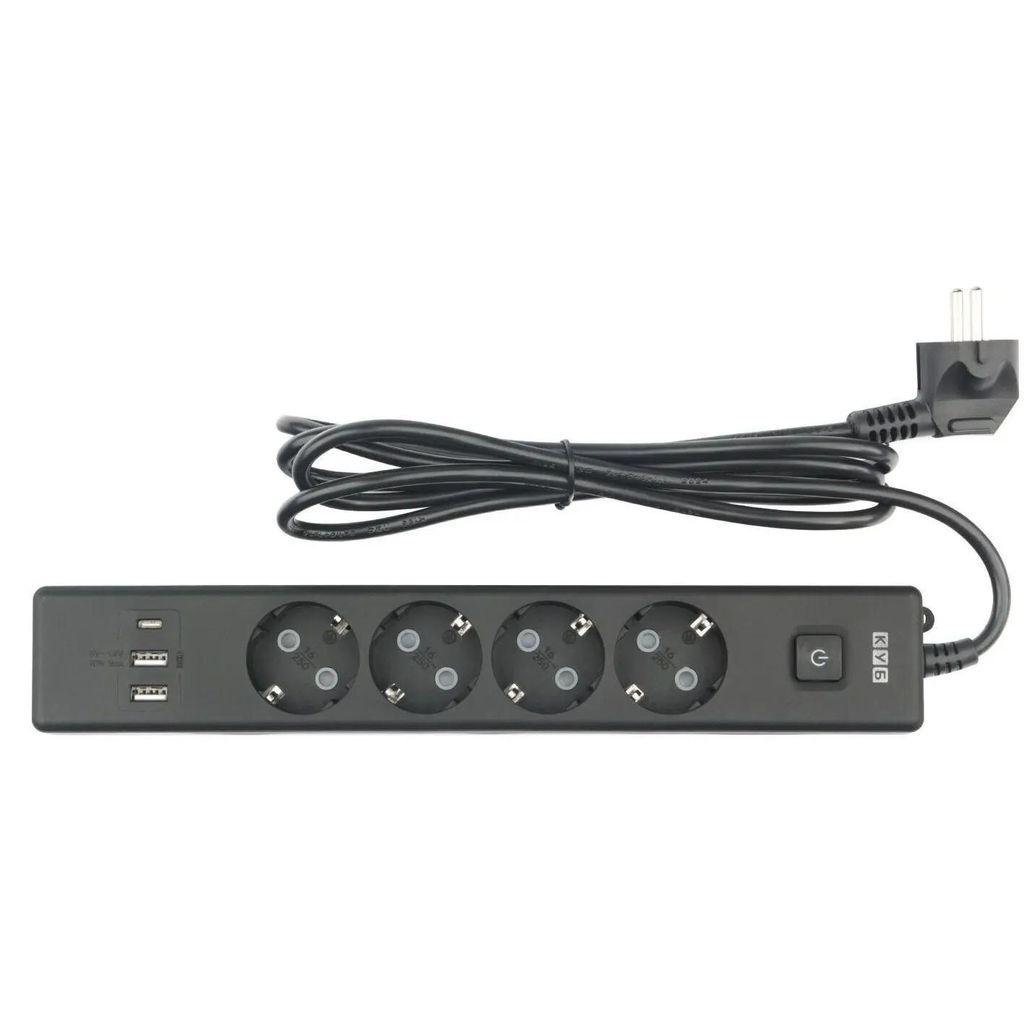 Сетевой удлинитель PowerCube PC-7B-2M, 1.9м, черный