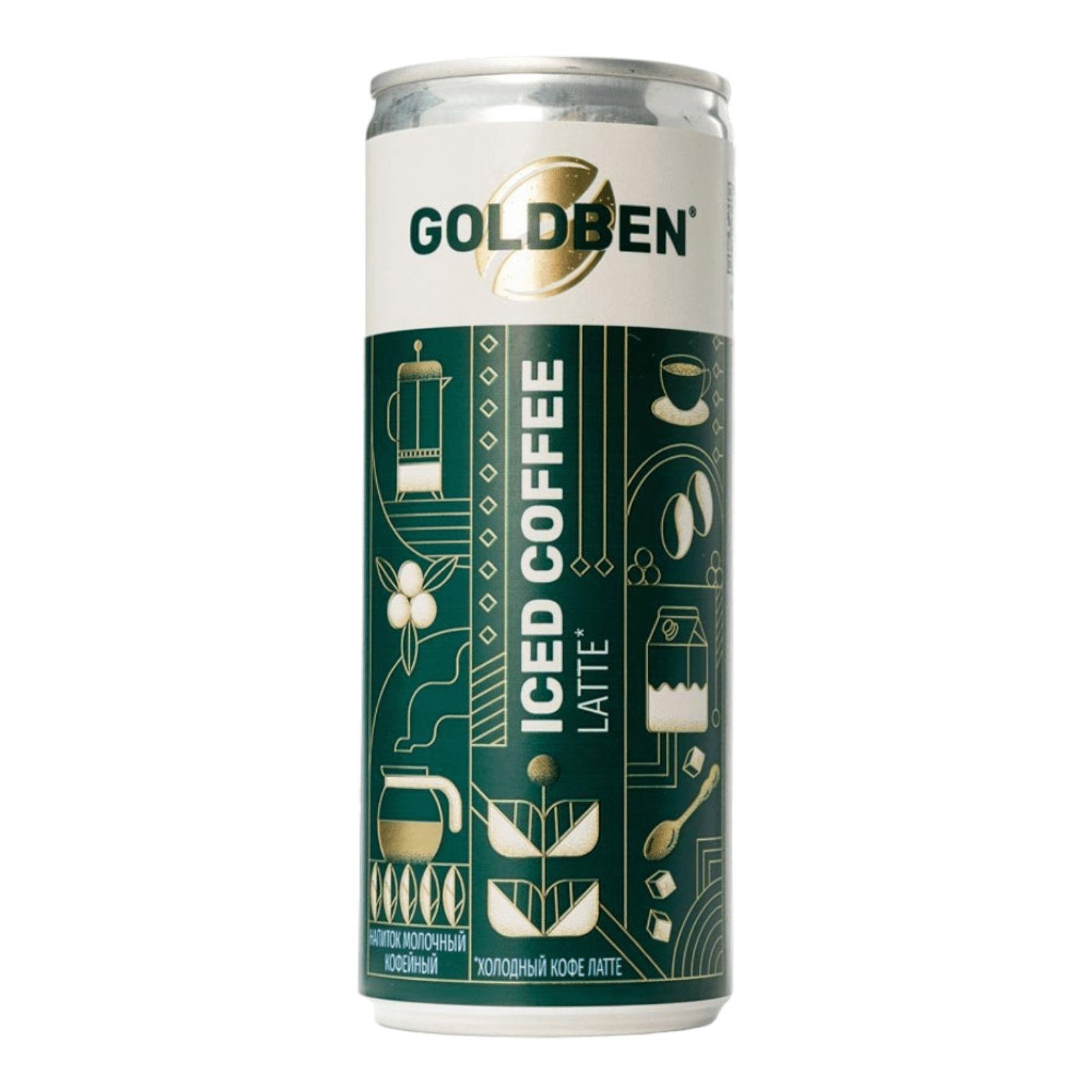 Напиток кофейный Goldben молочный латте 250 мл., ж/б