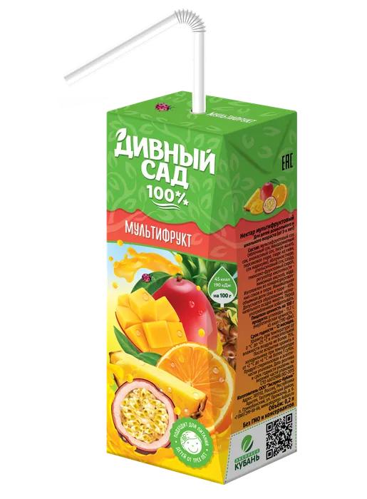 Нектар Дивный Сад мультифруктовый 200 мл., тетра-пак