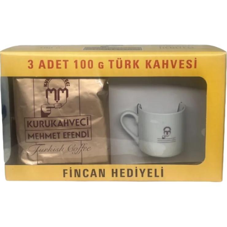 Набор Mehmet Efendi кофе молотый 3 шт. 1 чашка/блюдце кофе молотый 3 шт 100 гр., картон