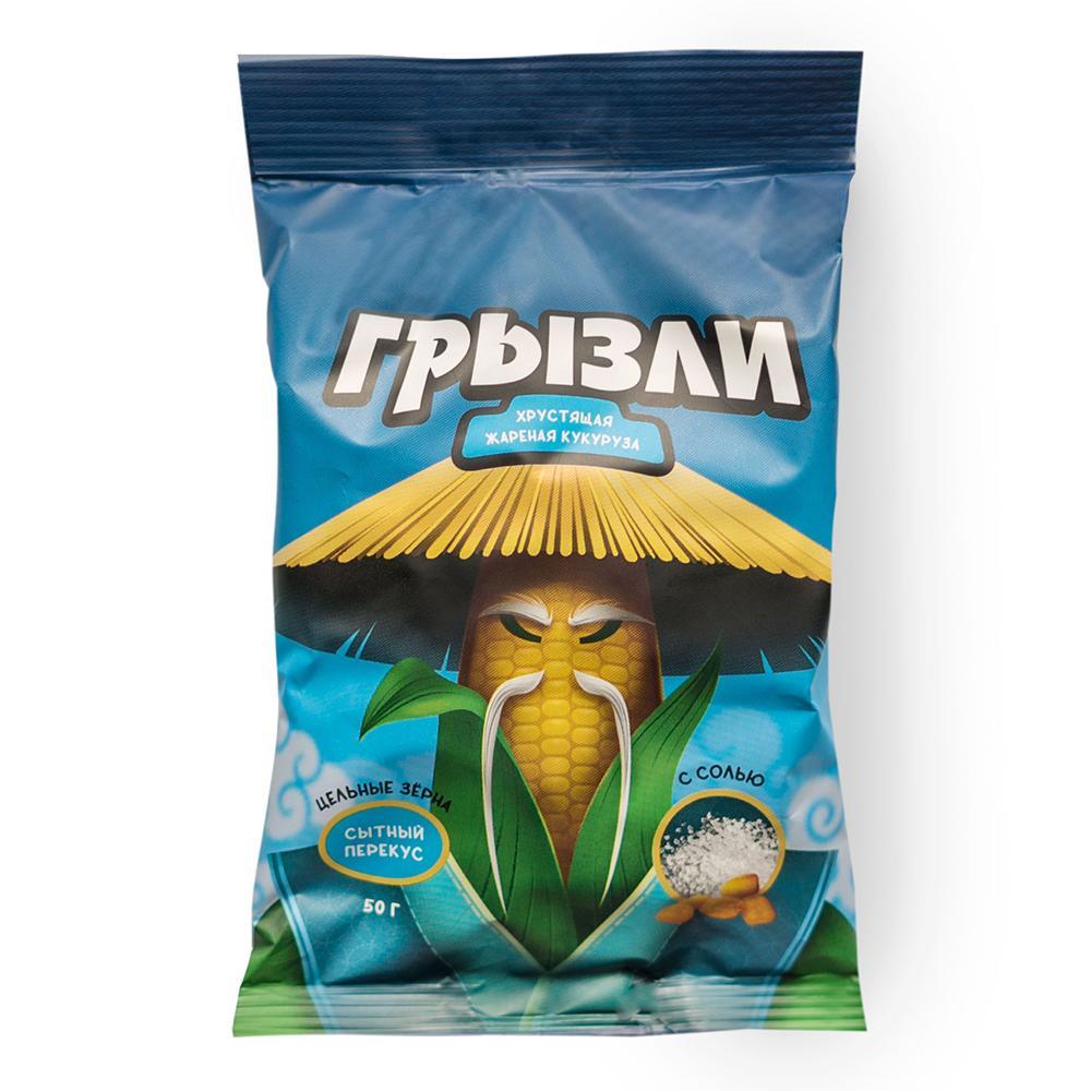 Кукуруза Грызли жареная с солью 50 гр., флоу-пак
