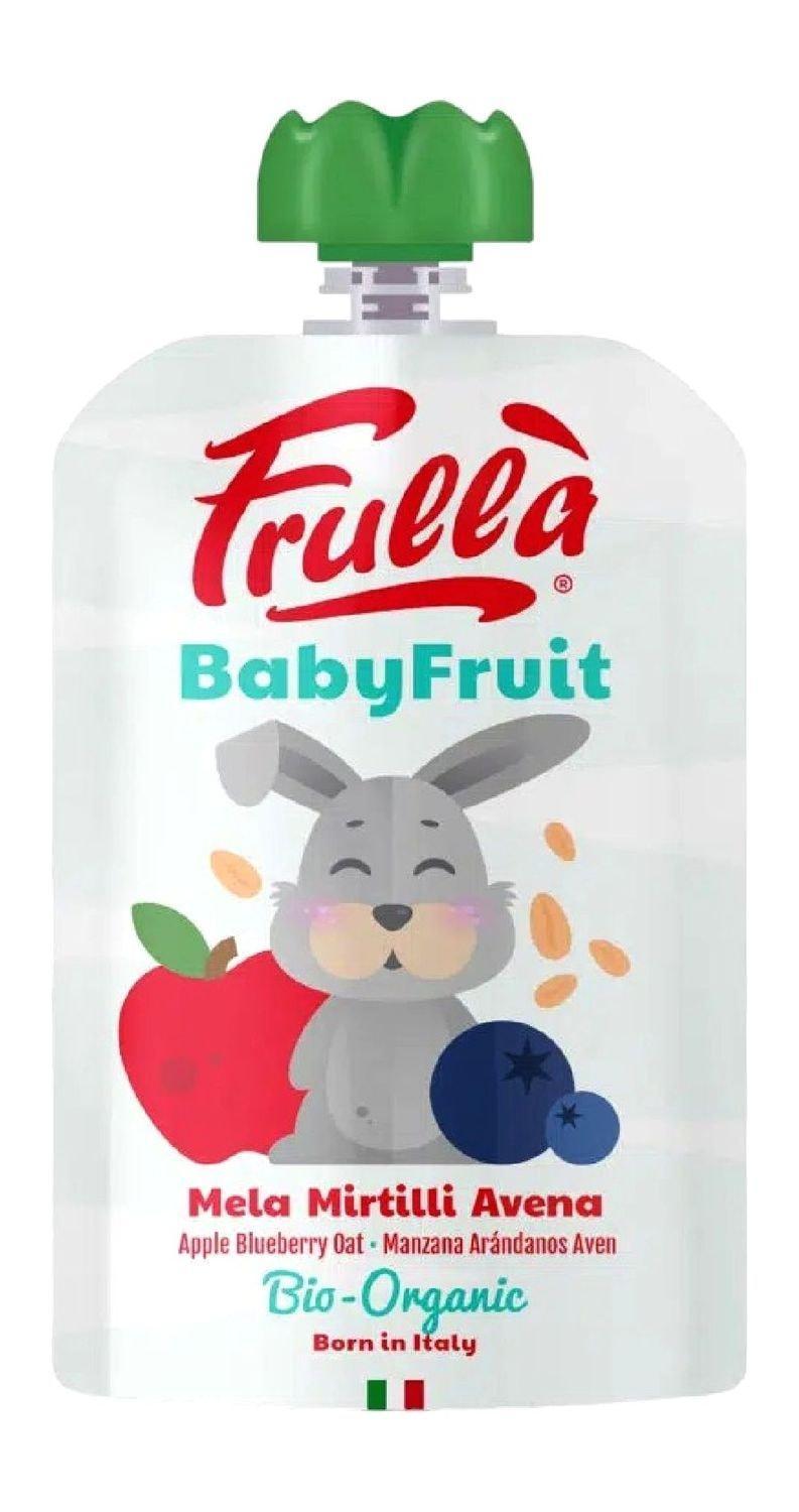 Пюре Frulla яблоко-черника-овсяная мука с 6 месяцев 100 гр., дой-пак