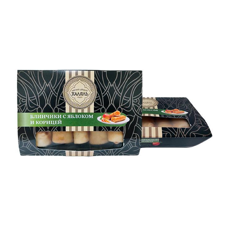 Блинчики Мясной дворик халяль с яблоком и корицей 350 гр., лоток