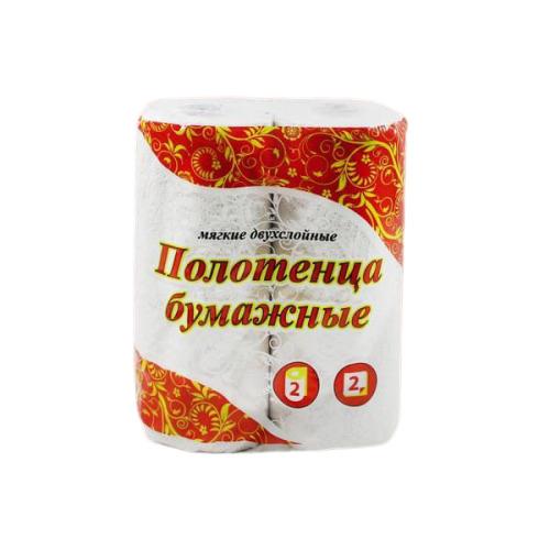 Полотенца бумажные Veiro белые 2-слойные 2 штуки, флоу-пак