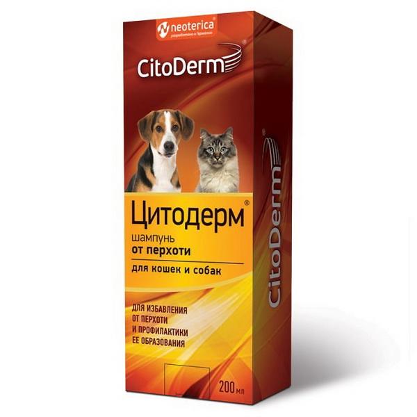 Шампунь Neoterica Цитодерм от перхоти для кошек и собак, 200 мл, картон