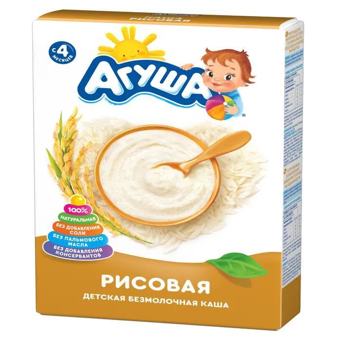 Каша Агуша рисовая безмолочная 1% 200 гр., картон