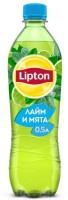 Чай холодный Lipton зеленый лайм мята 500 мл, ПЭТ
