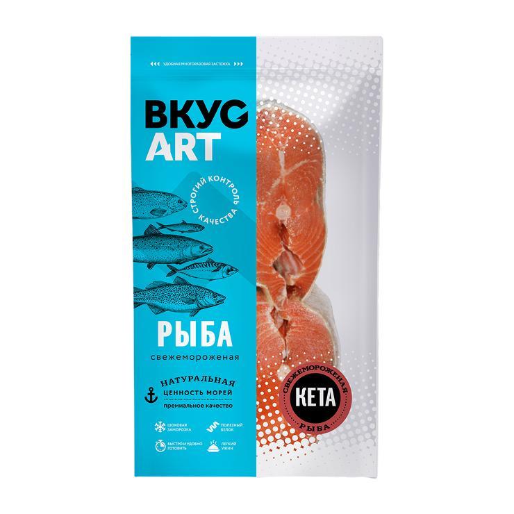 Кета Вкусарт стейк замороженный 500 гр., флоу-пак