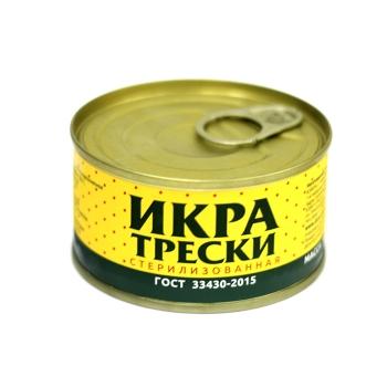Икра трески стерилизованная, Смак, 120 гр., жестяная банка
