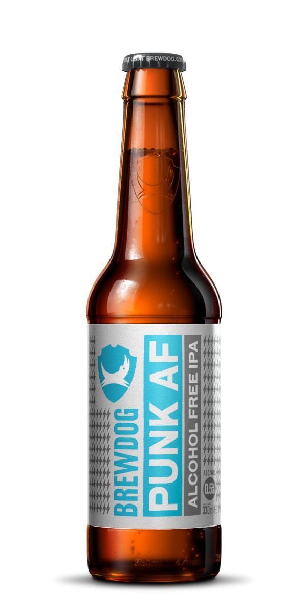 Пиво безалкогольное Brewdog Punk AF светлое фильтрованное непастеризованное 0.5% 330 мл., стекло