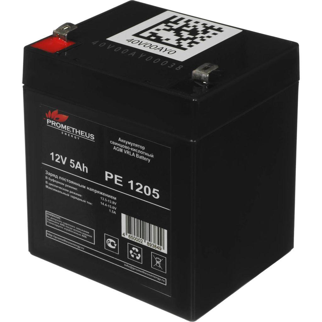 Аккумуляторная батарея PROMETHEUS ENERGY PE 1205 для ИБП, 12В, 5Ач