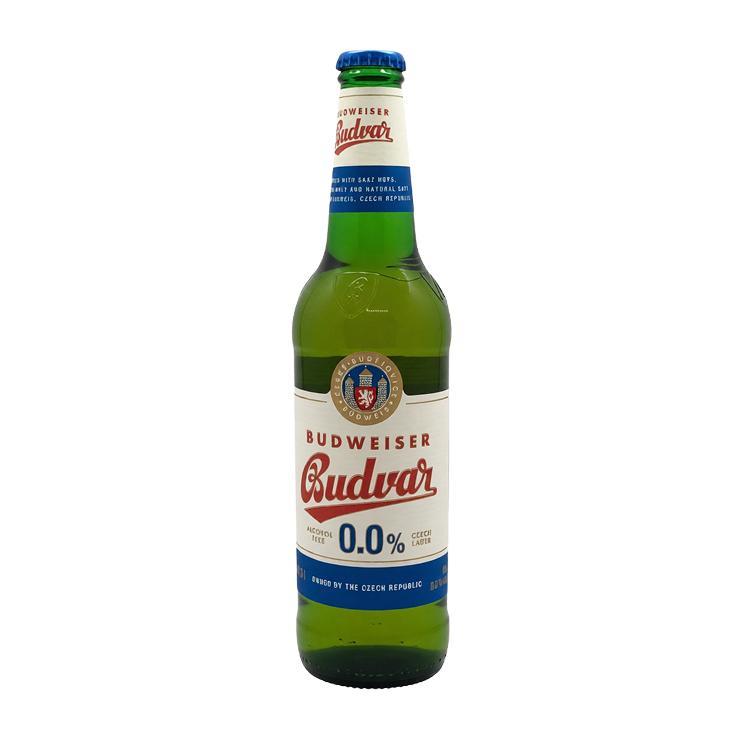 Пиво безалкогольное Budweiser Budvar светлое фильтрованное пастеризованное Чехия 500 мл., стекло