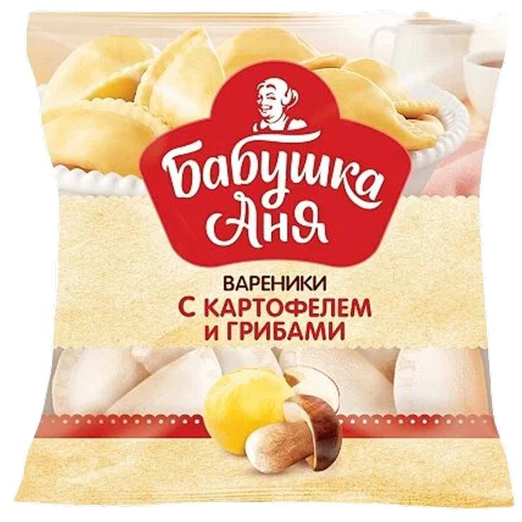 Вареники Бабушка Аня с картофелем и грибами 430 гр., пакет