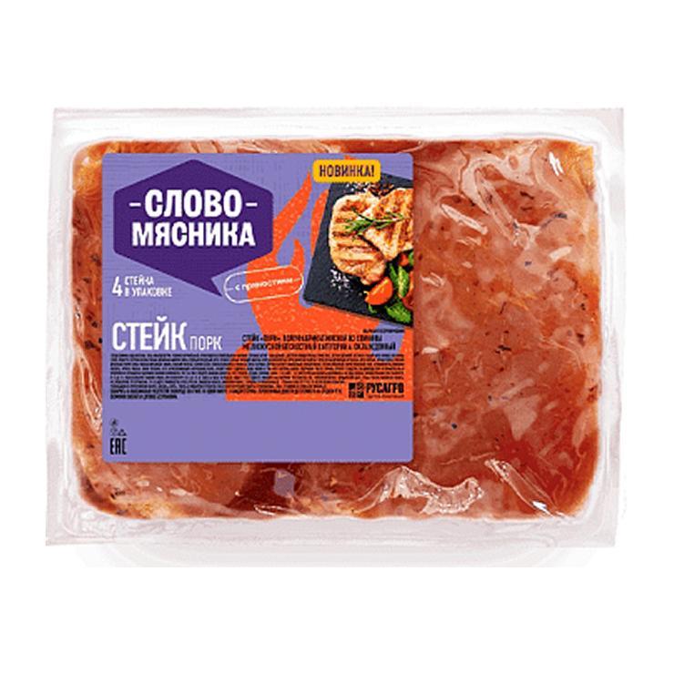 Стейк порк Слово мясника свиной охлажденный 560 гр., в/у