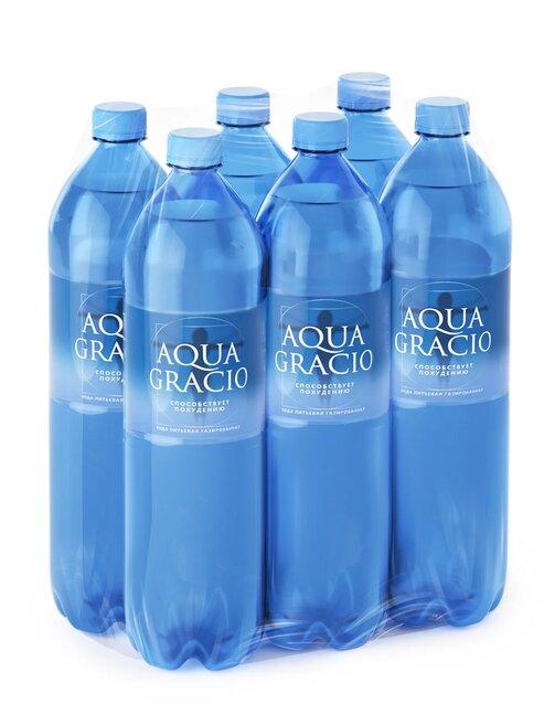 Вода газированная Aquagracio минеральная 1 л., ПЭТ