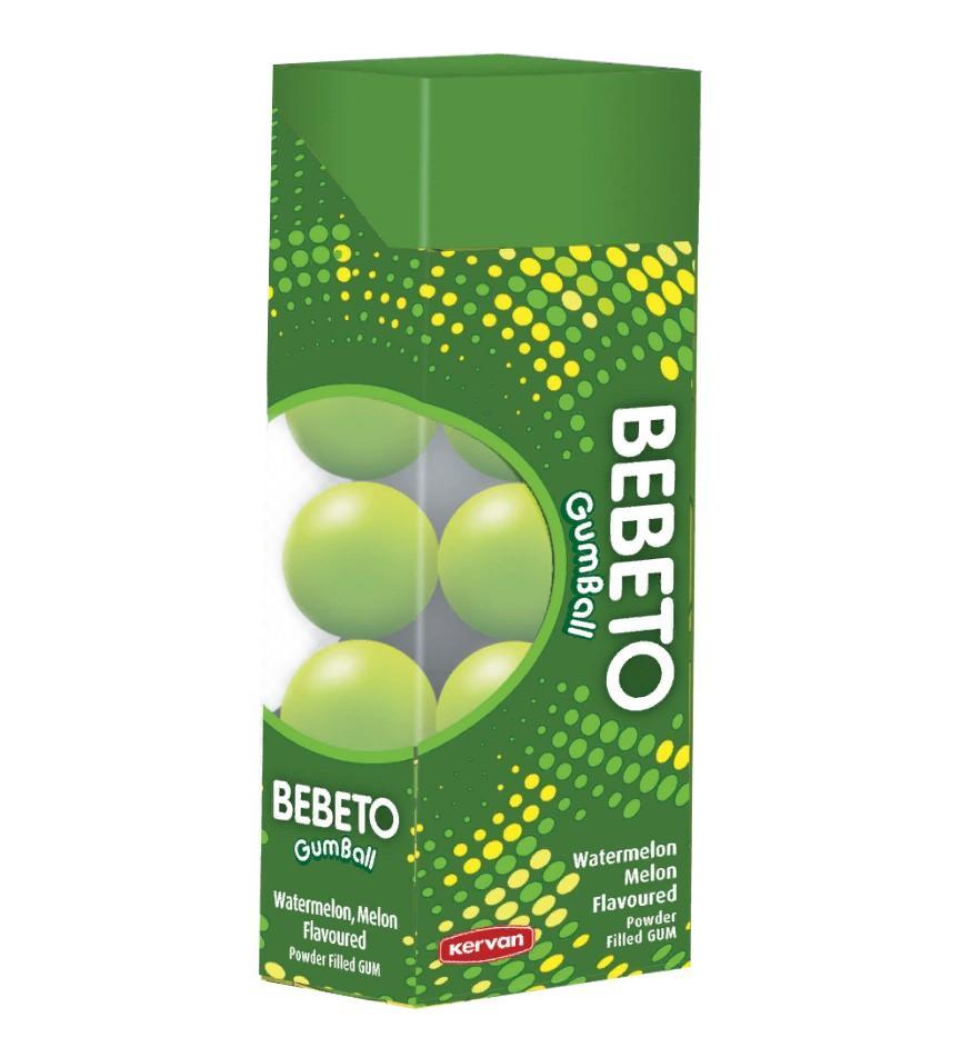 Жевательная резинка Bebeto Gumball со вкусом арбуза и дыни 25,2 гр., картон