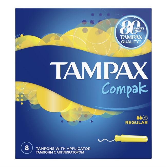 Тампоны с аппликатором Tampax Compak Regular 8 шт
