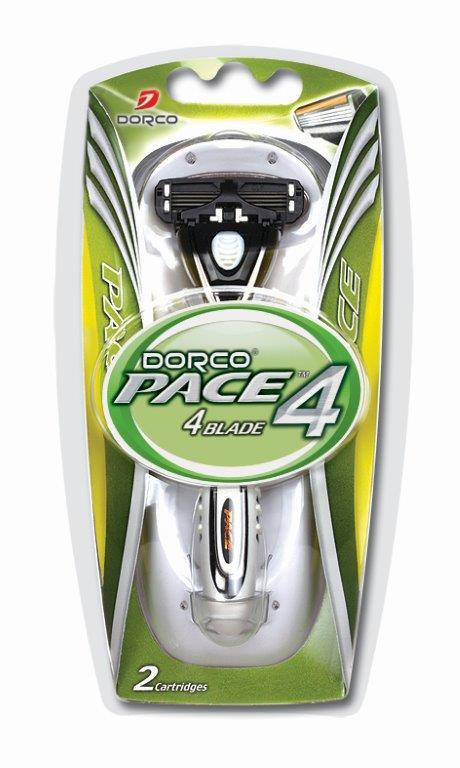 Cтанок для бритья, 2 сменные кассеты Dorco Pace 4, блистер