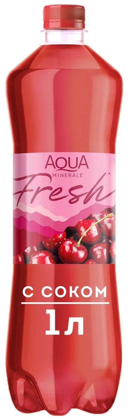 Вода газированная Aqua Minerale черешня 1 л., ПЭТ