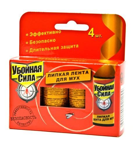 Липкая лента для мух Убойная сила 4 шт.