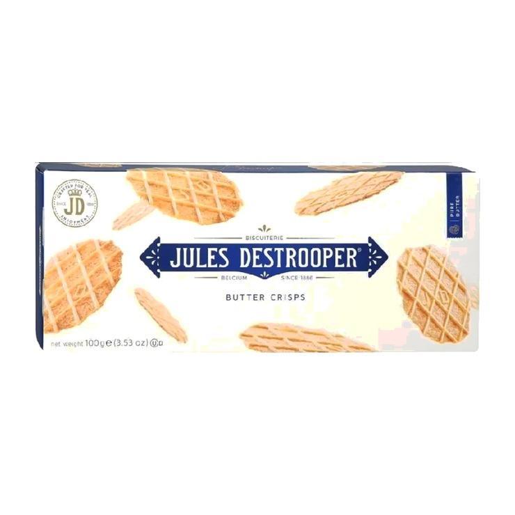 Печенье JULES-DESTROOPER Butter Crisps с глазурью соленая карамель 100 гр., флоу-пак