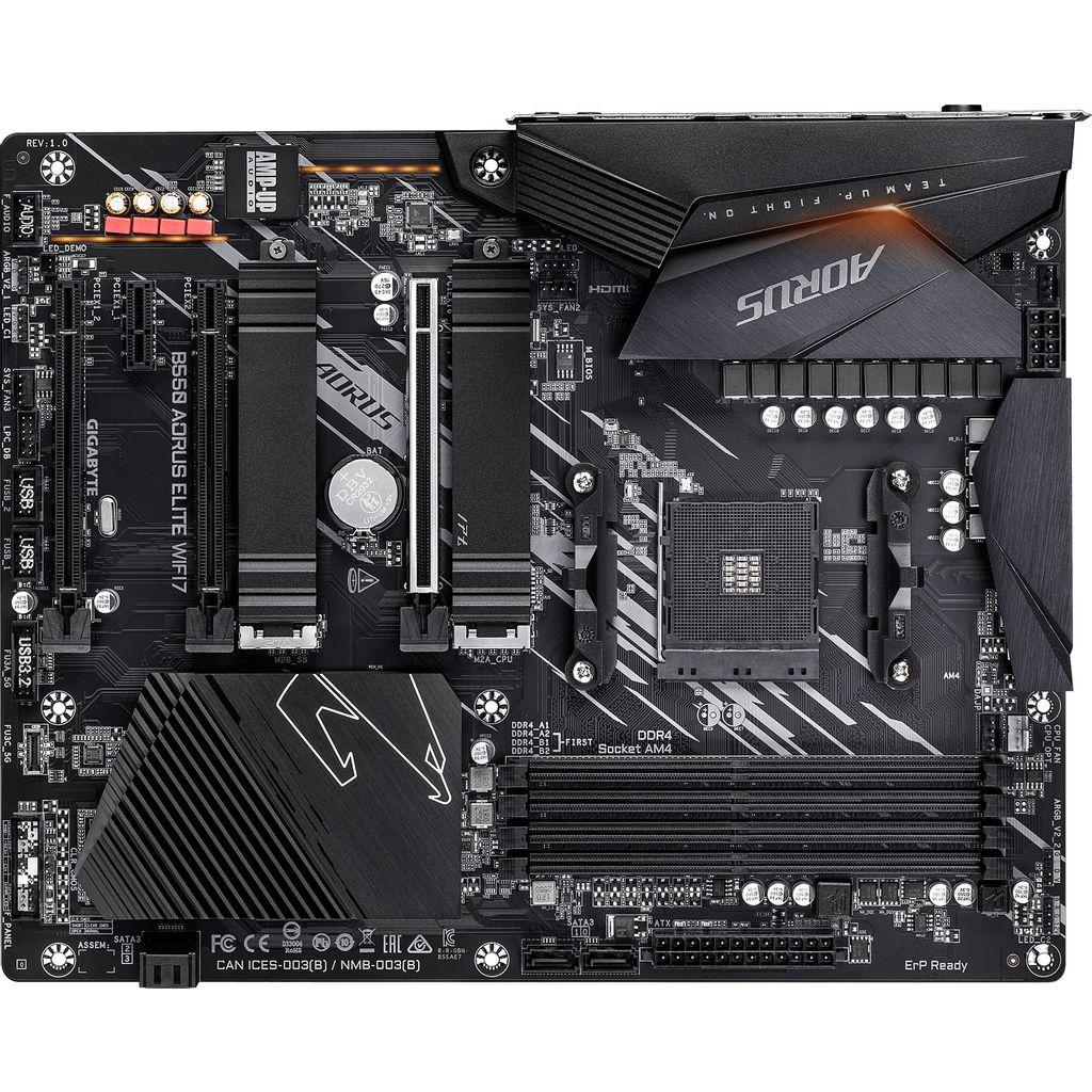 Материнская плата Gigabyte B550 AORUS ELITE WIFI7, Socket AM4, AMD B550, ATX, Ret