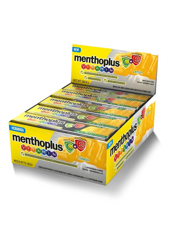 Карамель Menthoplus лимон без глютена 29.4 гр., ПЭТ