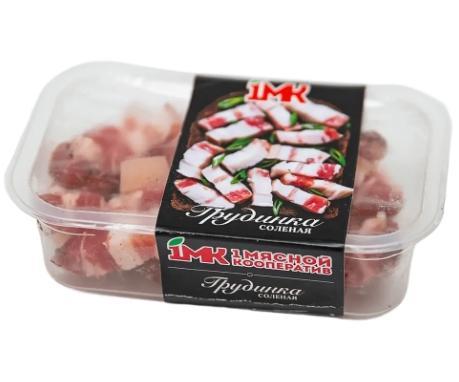Грудинка 1МК соленая 150 гр., лоток