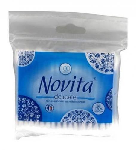Ватные палочки 200 шт., Novita Delicate, флоу-пак