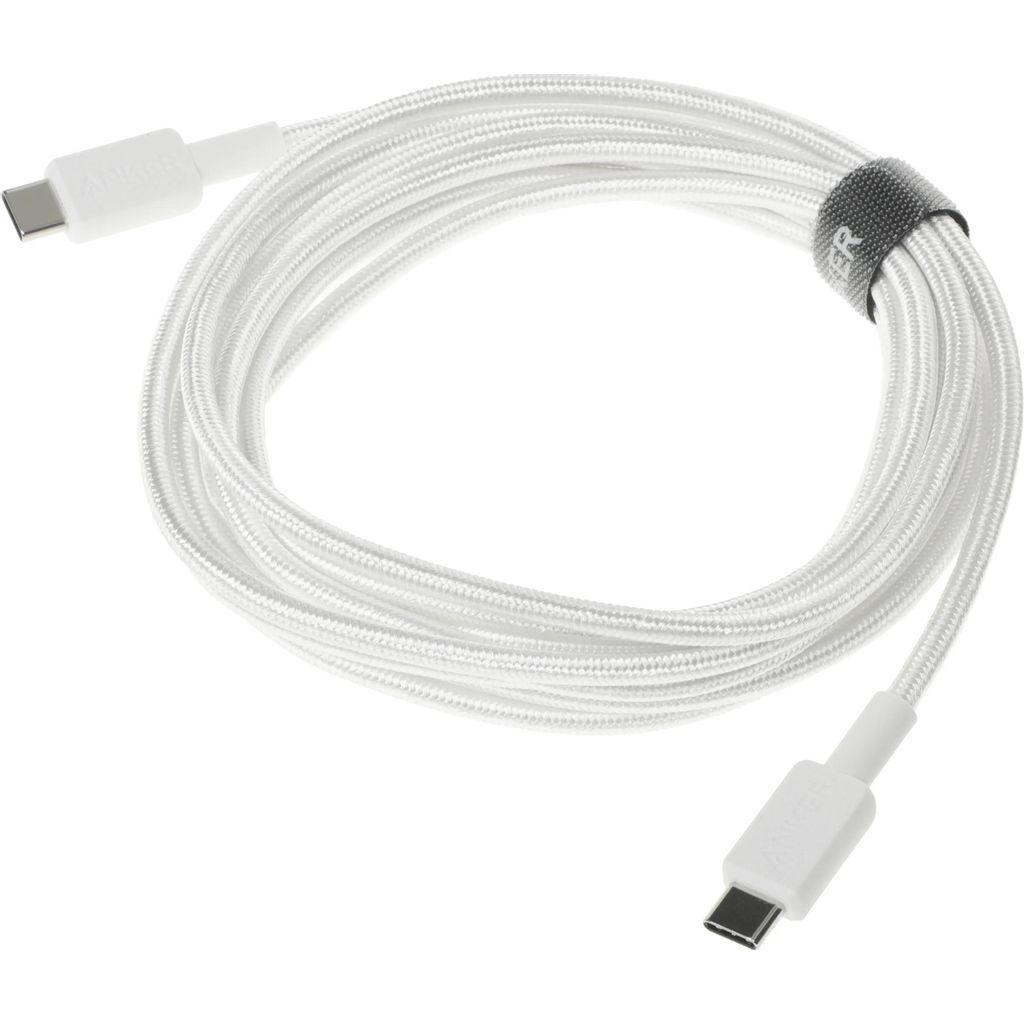 Кабель ANKER 322, USB Type-C (m) - USB Type-C (m), 3м, MFI, белый [a81f7g21]