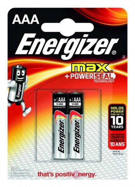 Батарейка E92/AAA Alkaline 1.5V, 2 шт., Energizer Maximum, блистер