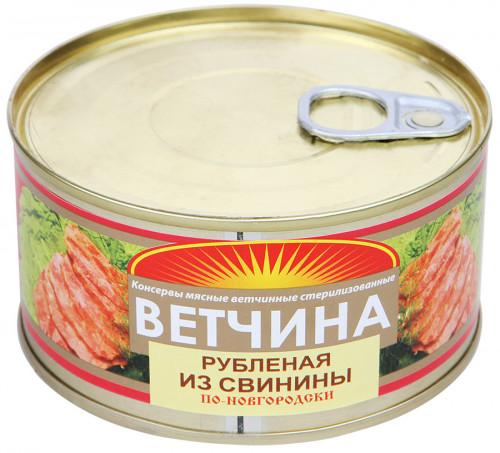 Ветчина ВНМД рубленная из свинины по Новгородски ТУ 340 гр., ж/б