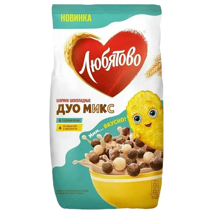 Шарики шоколадные Любятово дуо микс 500 гр., пакет