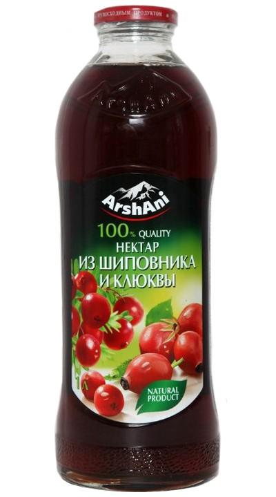 Нектар Artshani из шиповника и клюквы 1 л., стекло